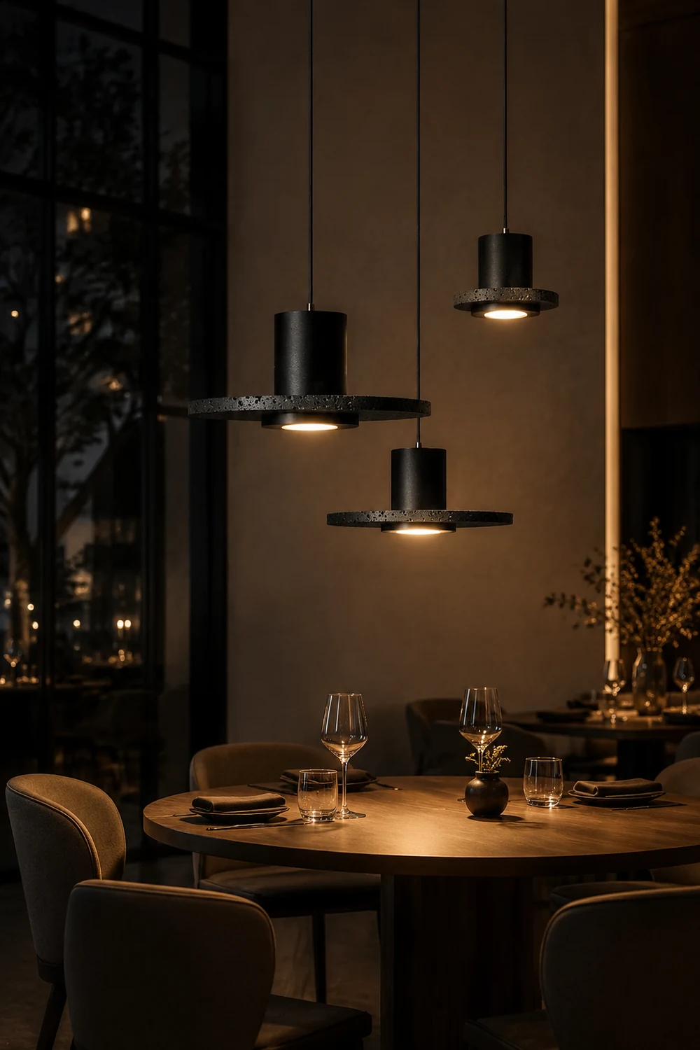 Zaid Black Designer Post-Modern Pendant Light - Lumpaz