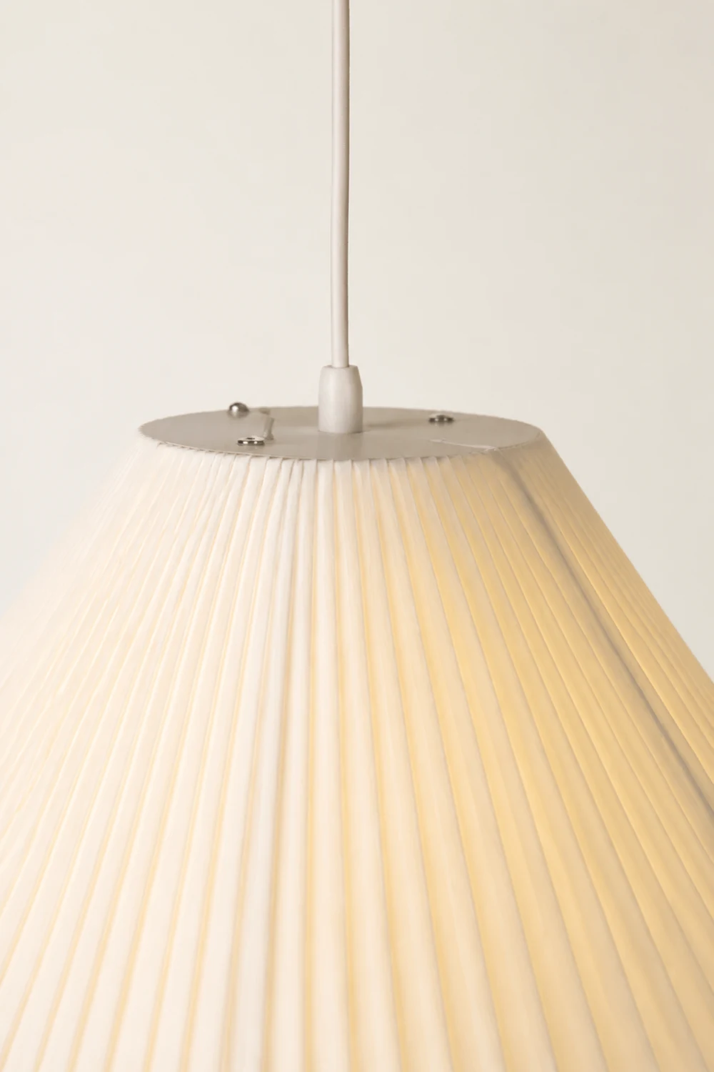 Renée Minimalist Double Overlap Fabric LED Pendant Light, White - Lumpaz