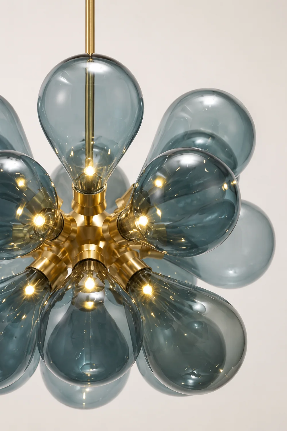 Valentina Glass Bubble Pendant Light for Kitchen Island, Blue/White/Purple - Lumpaz