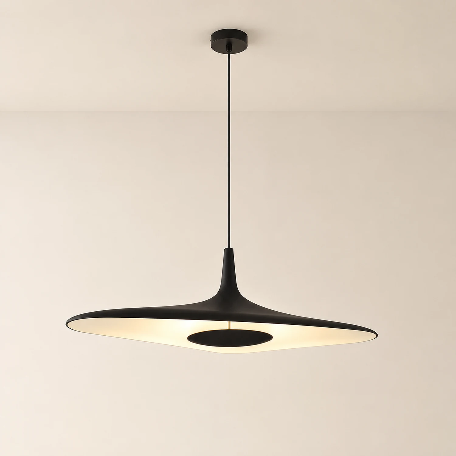 Carins Modern Minimalist ResinCreative Pendant Light, Black/White - Lumpaz
