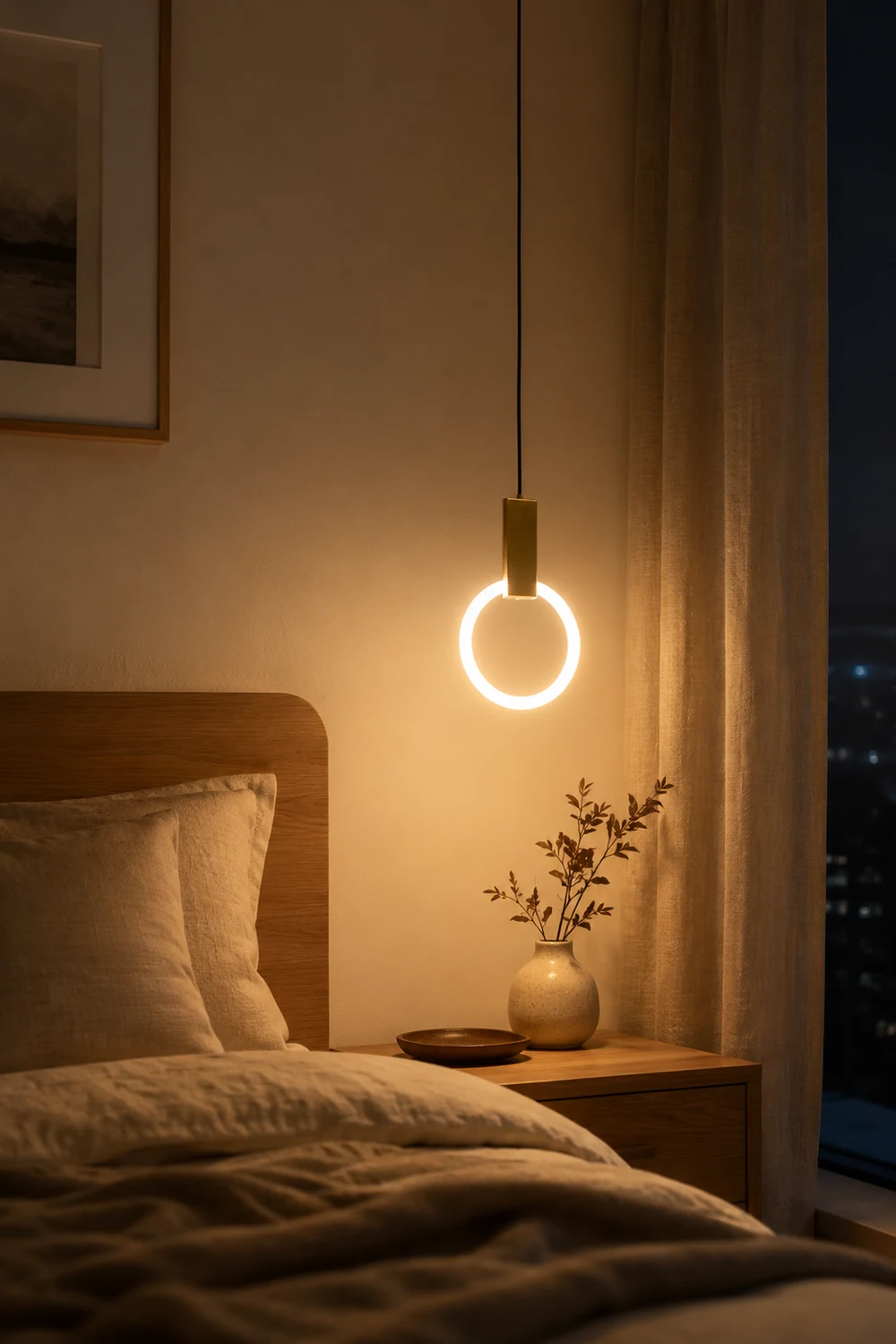 Cooley Modern Nordic Globe/Ring Metal/Glass Pendant Light, Gold - Lumpaz