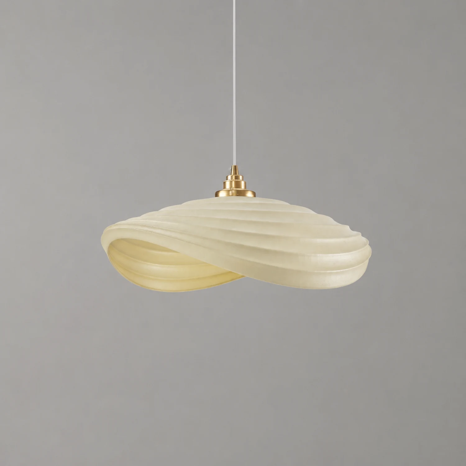 Renée Wabi-Sabi Minimalisme Ripple Pendant Light, Resin&Metal - Lumpaz