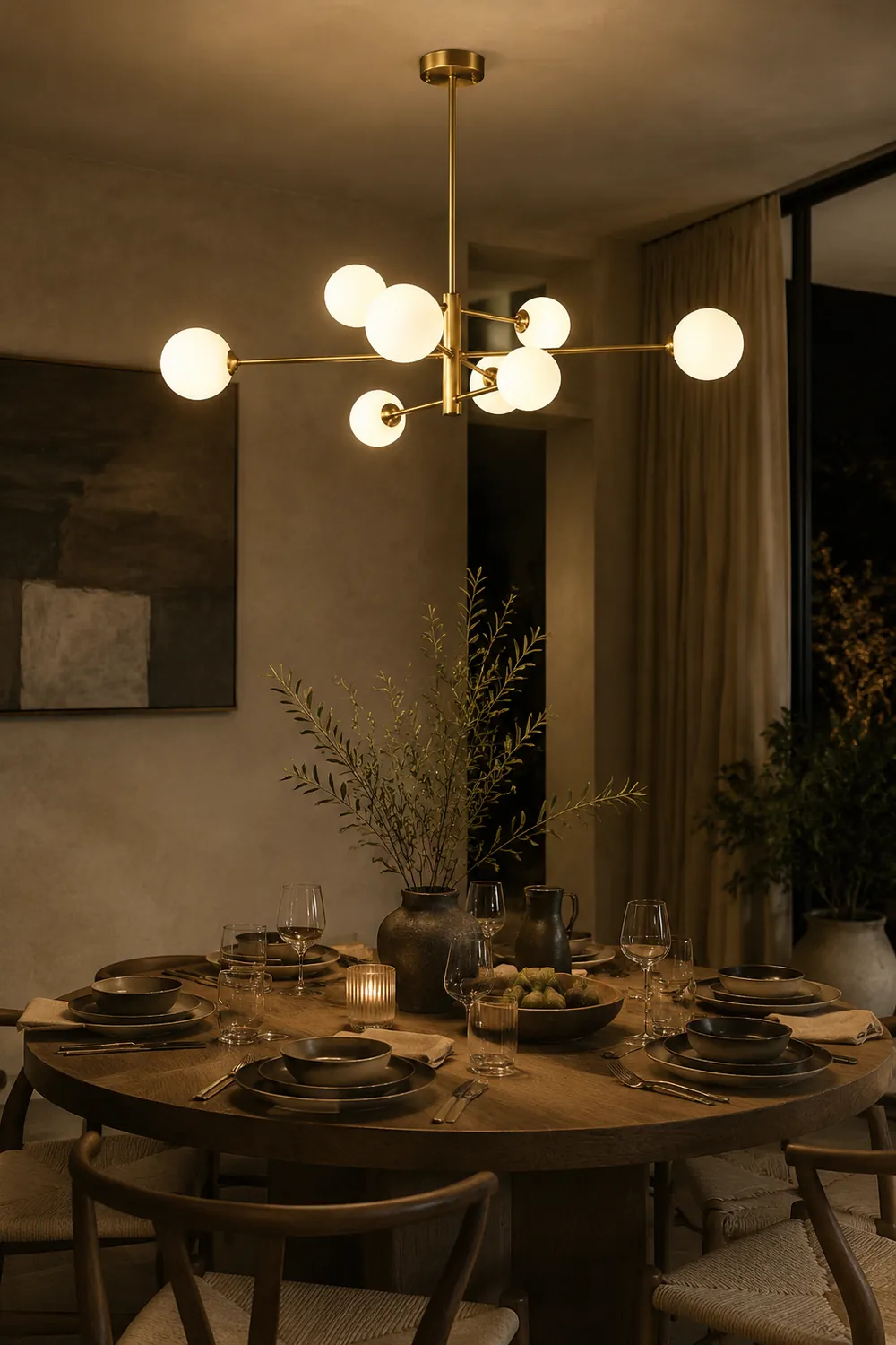 Valentina Modern Glass Shade Pendant Light, Copper/Black - Lumpaz