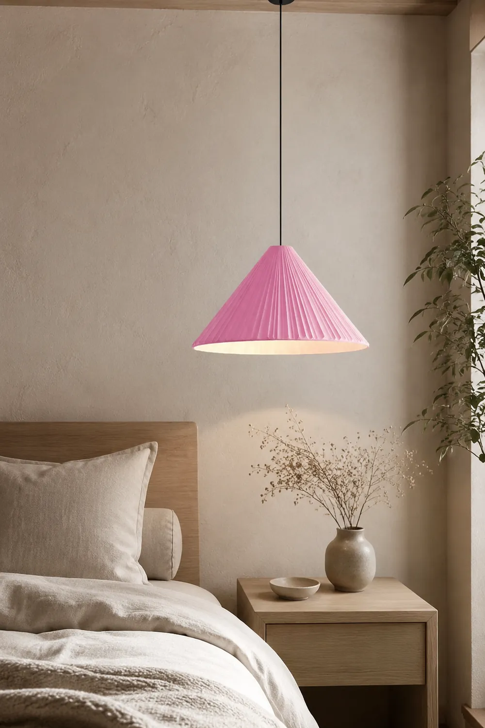 Cairns Modern Nordic Triangle Metal/Resin Pendant Light, White/Pink/Blue - Lumpaz