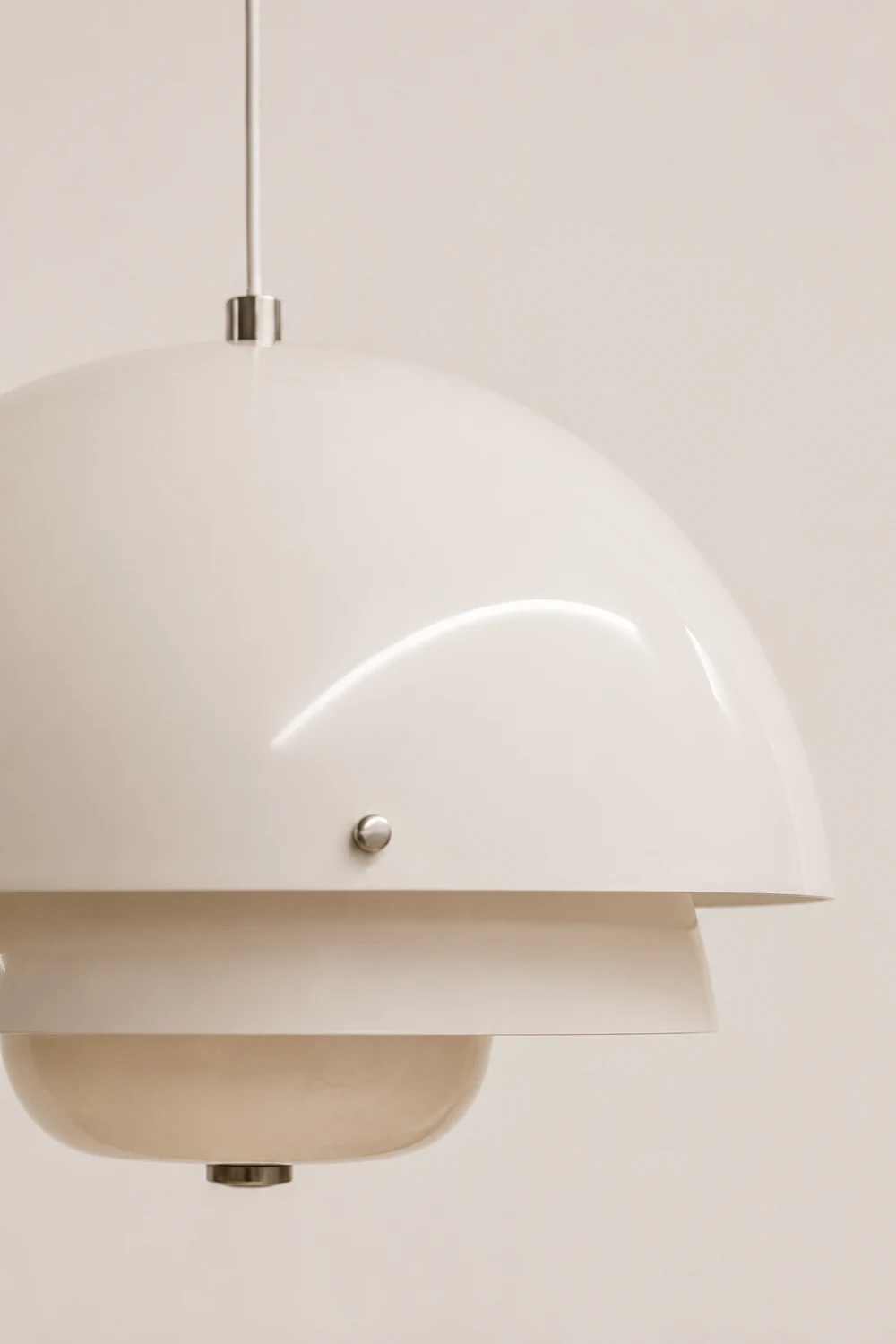 Hailie Dome Shape White Pendant Light - Lumpaz