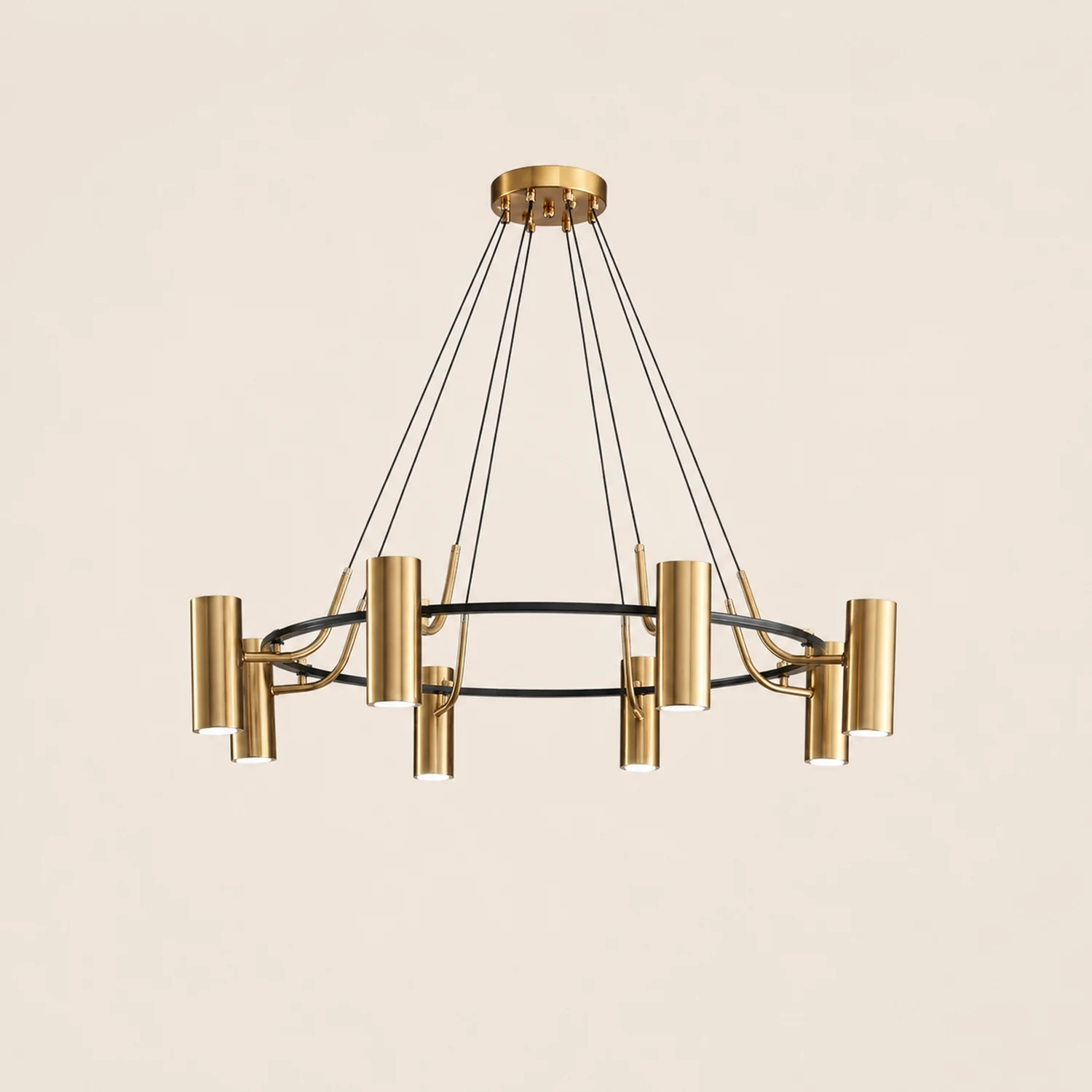 Weiss Modern Spotlight Metal Pendant Light, Gold - Lumpaz