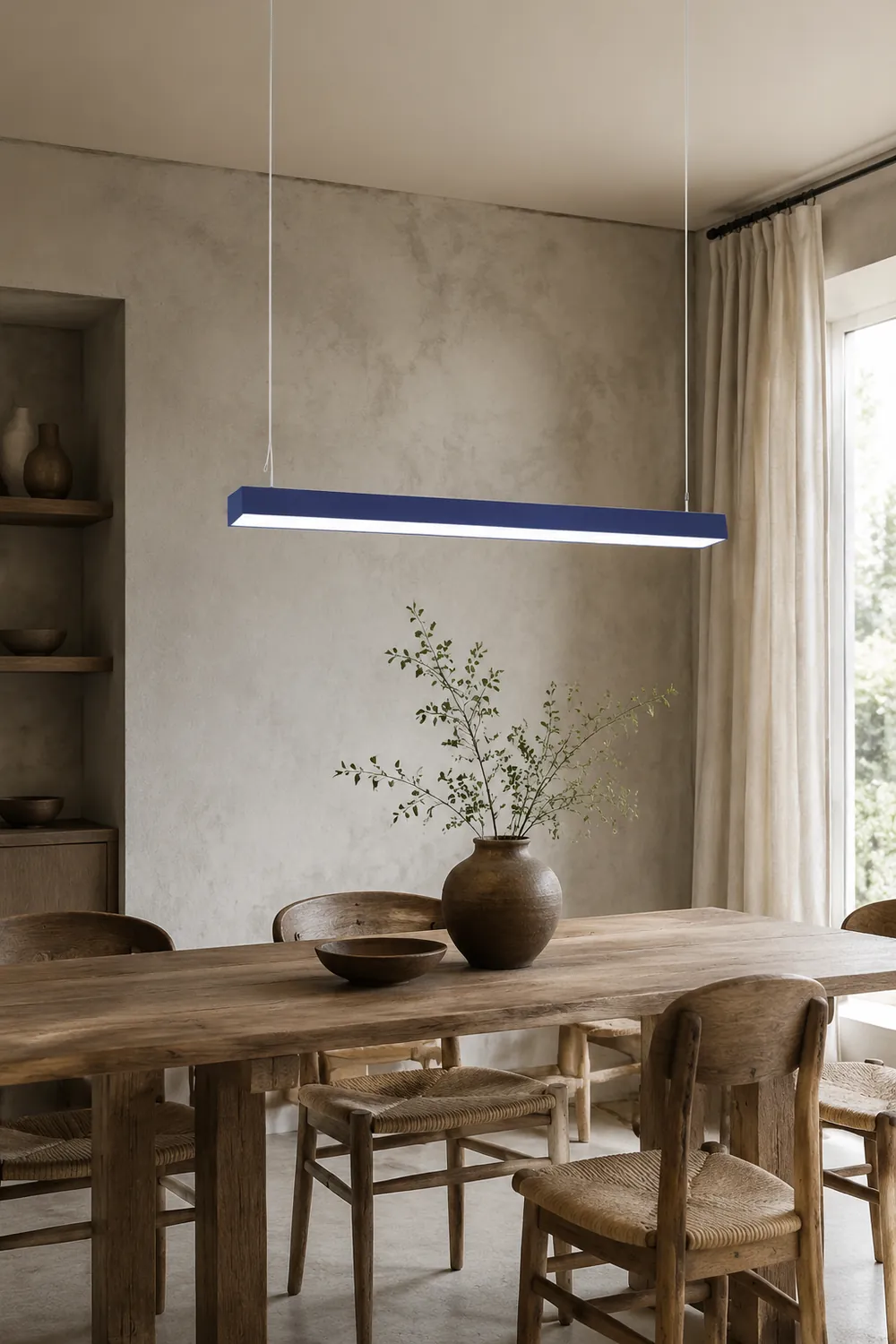 Edge Office Linear Minimalist Rectangular Pendant Light - Lumpaz
