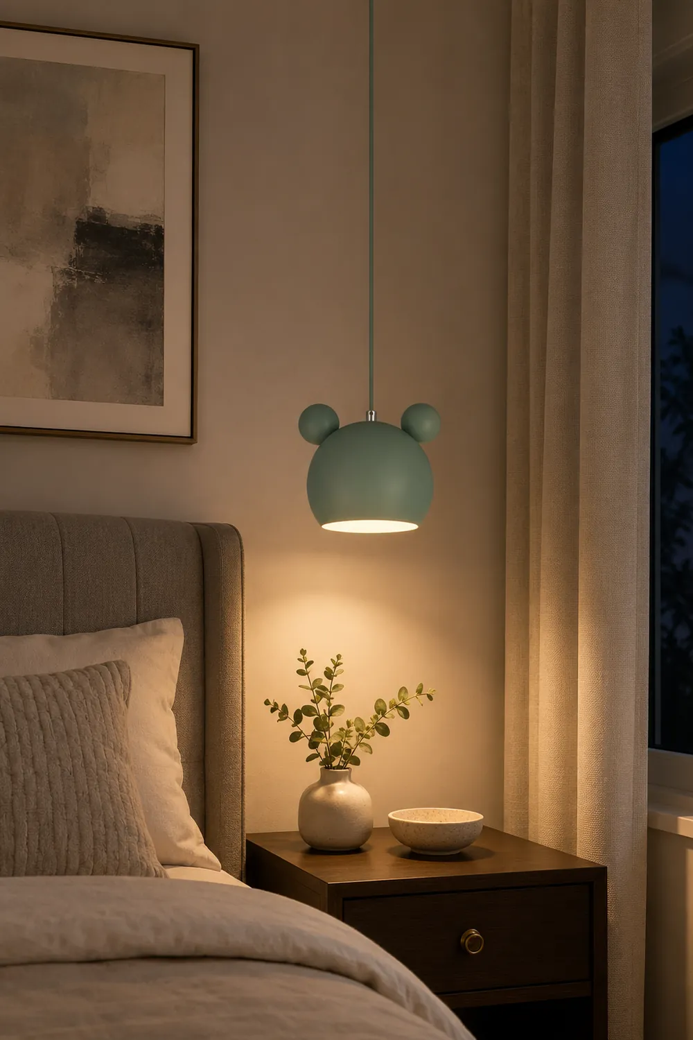 Morandi Modern Cartoon Beer Shape Metal Pendant Light, Multicolor - Lumpaz