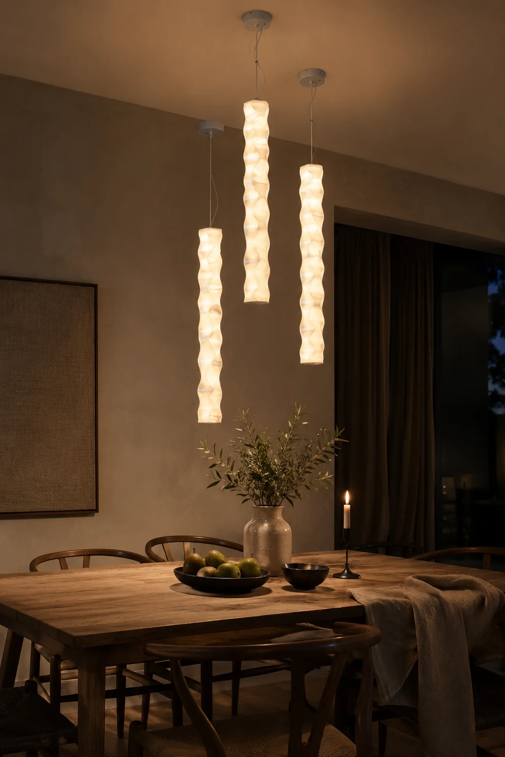 Nazifa Unique Modern Strip Pendant Light, Dining Room/Bedside - Lumpaz