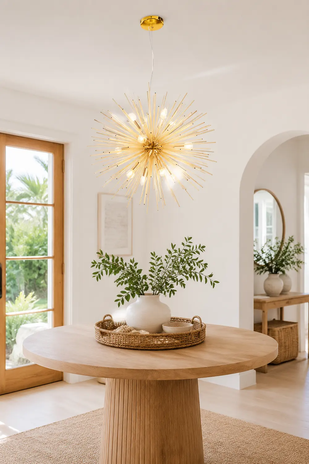 Modern Designer Starburst Pendant Light, Gold - Lumpaz