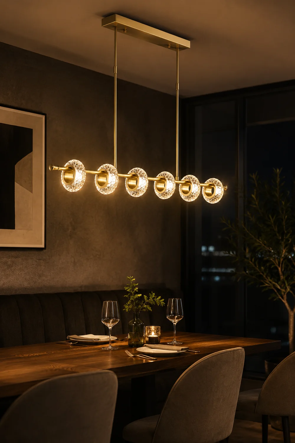 Marilyn Modern Luxury metal/Glass Pendant Light, Gold - Lumpaz