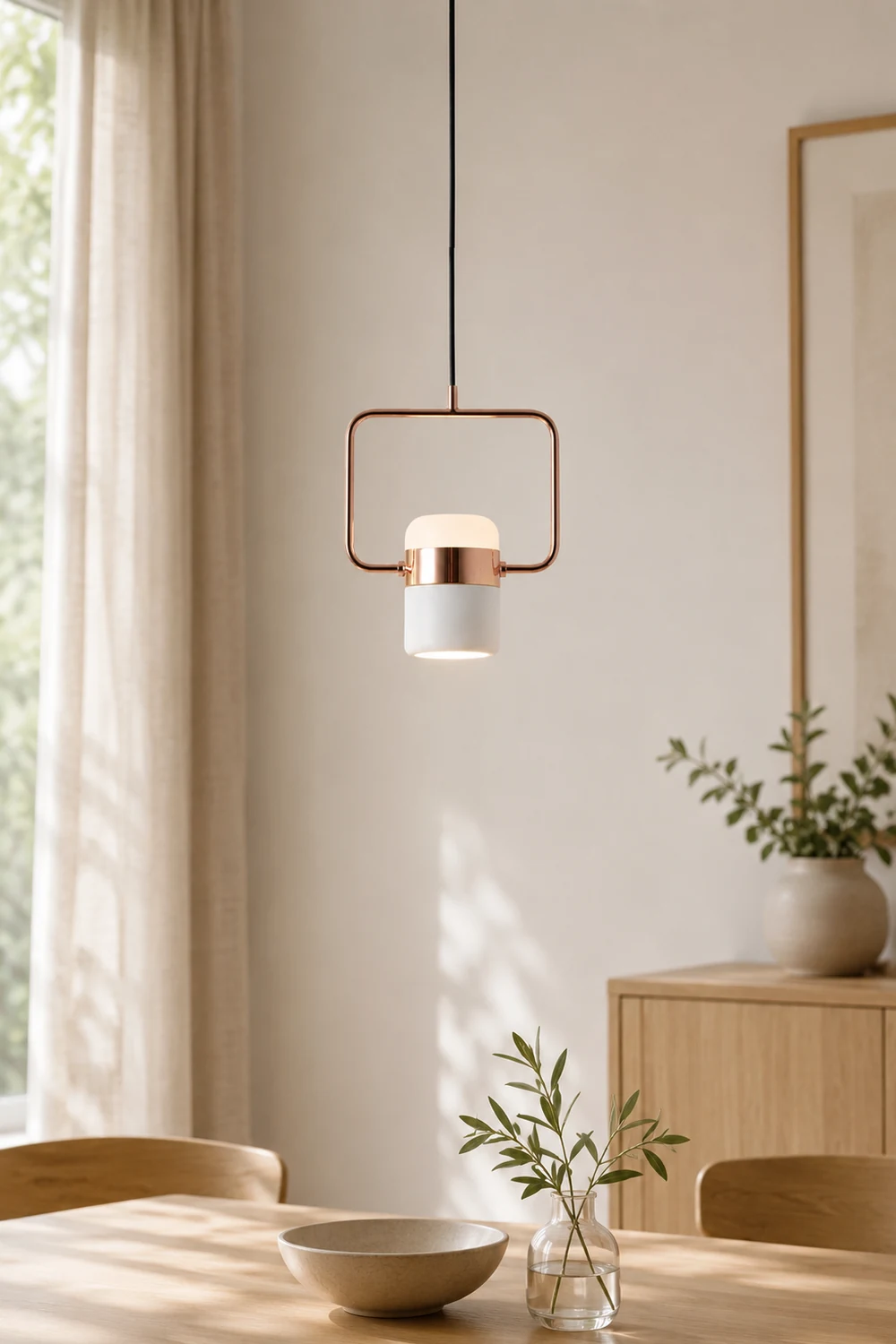 Cooley Modern Industrial Scandinavian Metal/Glass Pendant Light，White/Black - Lumpaz