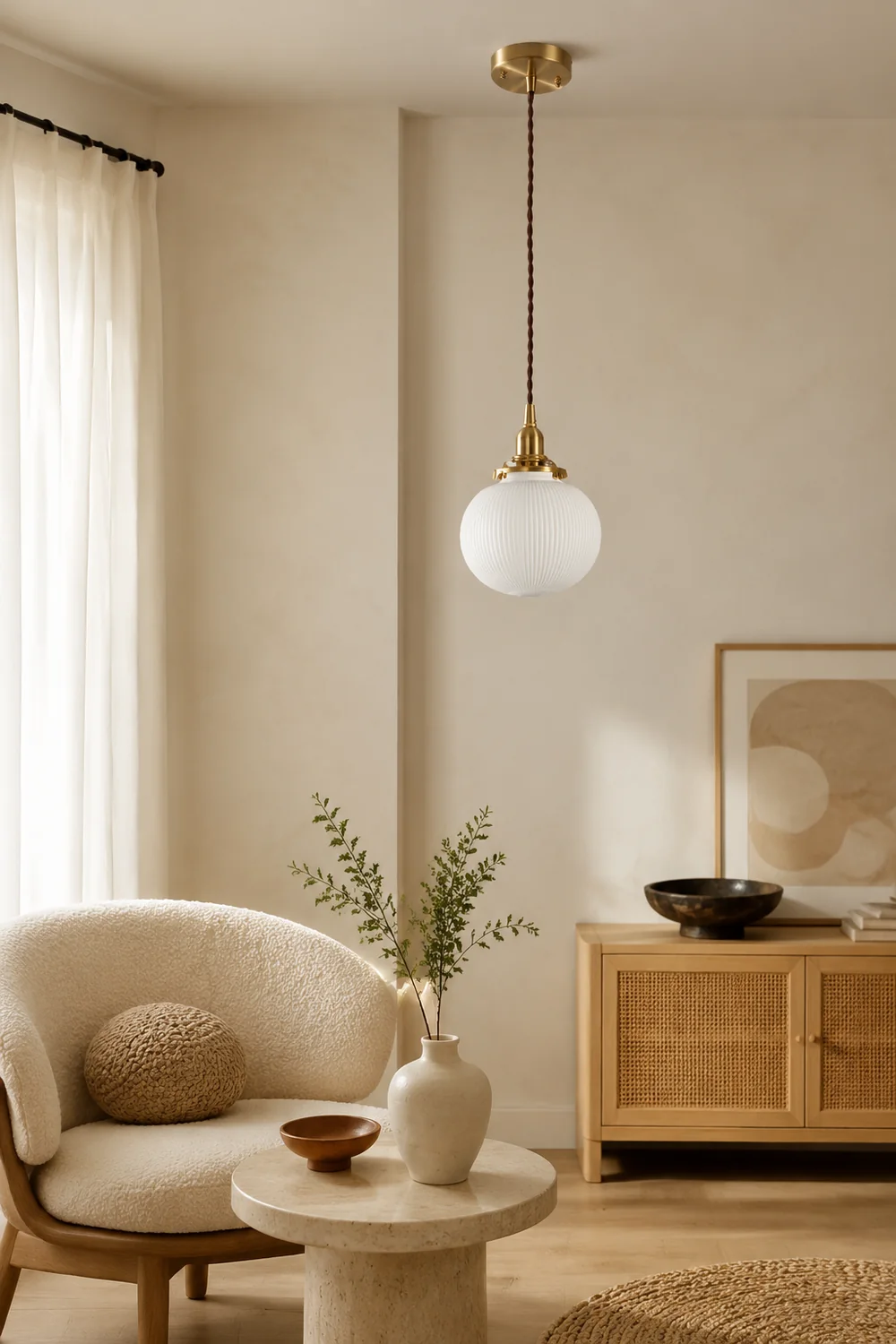 Valentina Nordic Simple Ceramics Pendant Light, 3 Style - Lumpaz