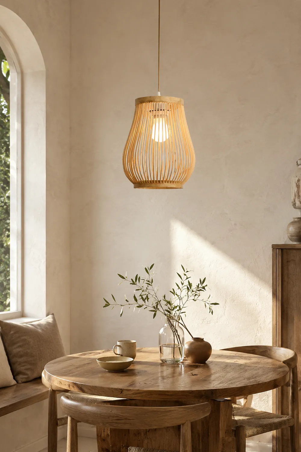 Muto Designer Handmade Weave Bamboo Pendant Light - Lumpaz