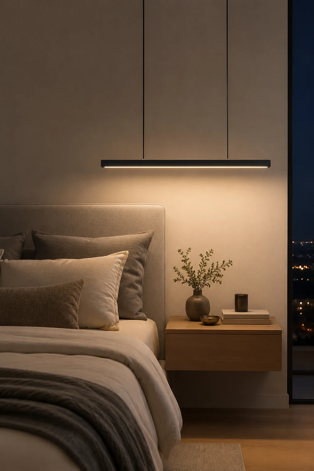 Edge Minimalist Pendant Light Linear Dimmable - Lumpaz