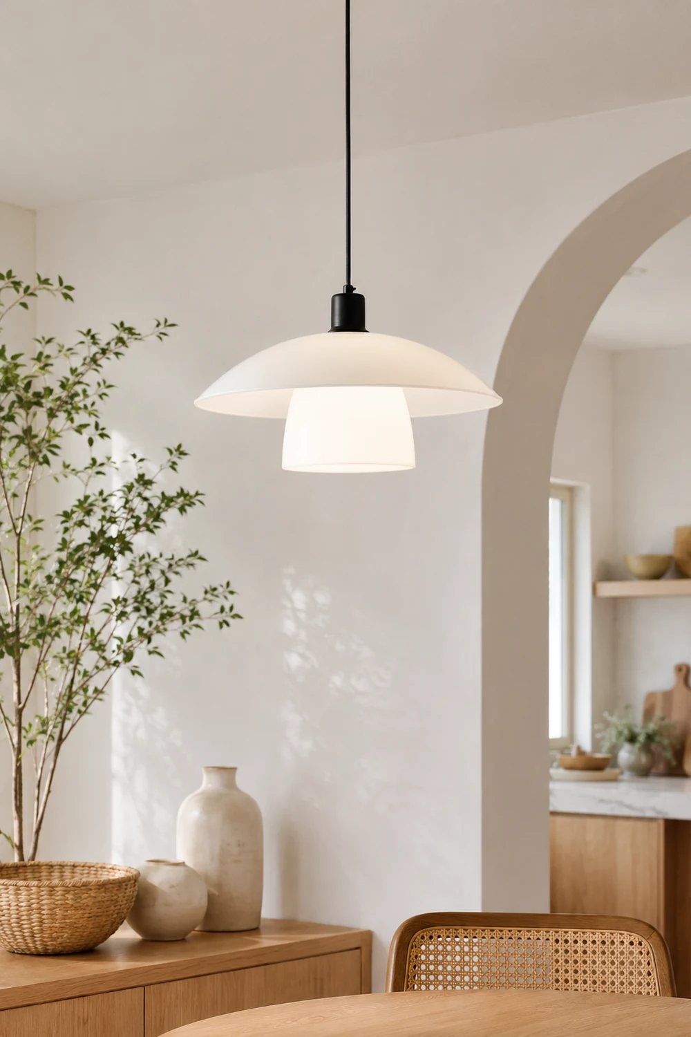 Carins White Pendant Light - Lumpaz