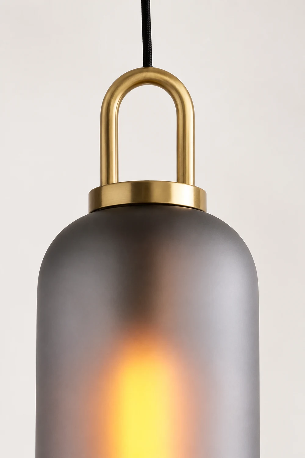 Hailie Clear& Glass Cylinder Pendant Light, 2 Color - Lumpaz