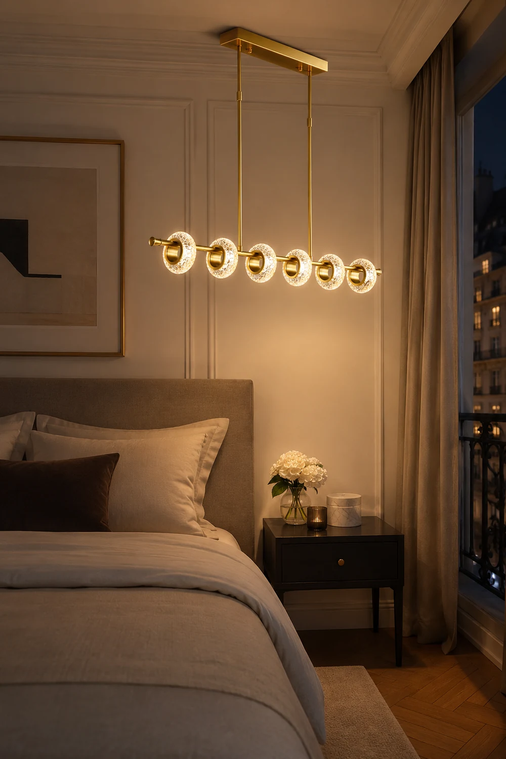 Marilyn Modern Luxury metal/Glass Pendant Light, Gold - Lumpaz