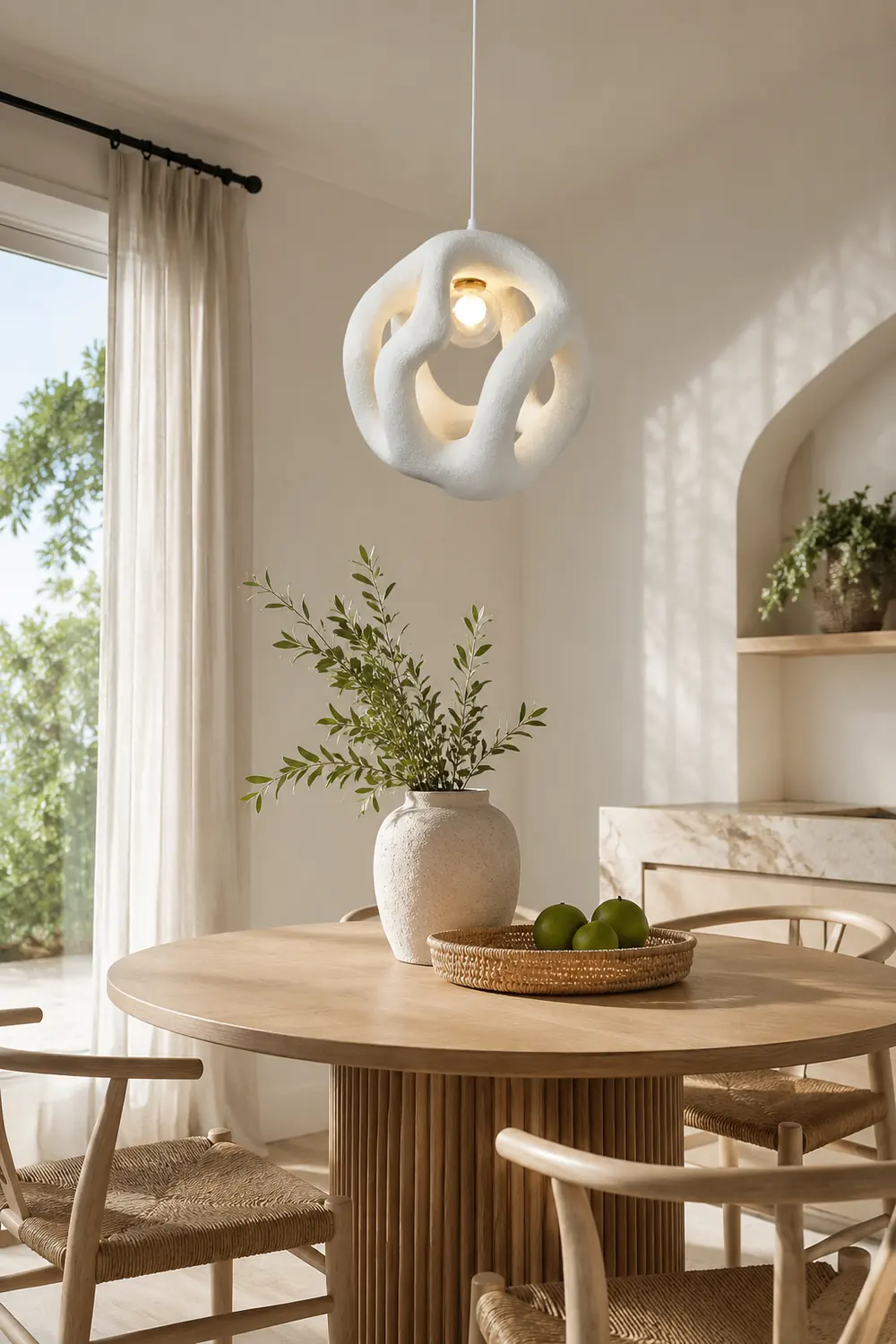 Byers Modern Metal/Resin White/Black Pendant Light - Lumpaz