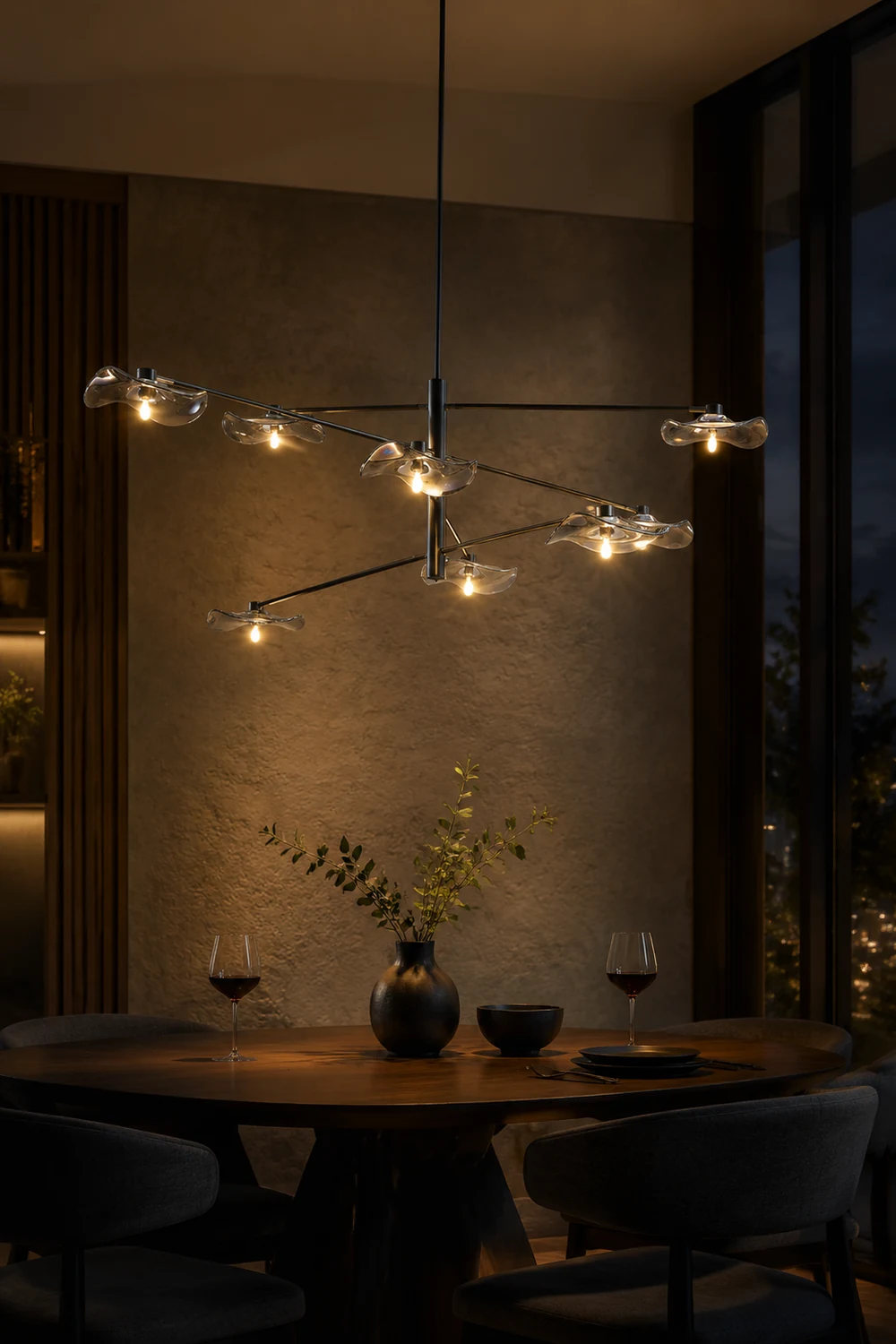 Carins Modern Branch Metal Pendant Light, Clear/Multicolor - Lumpaz