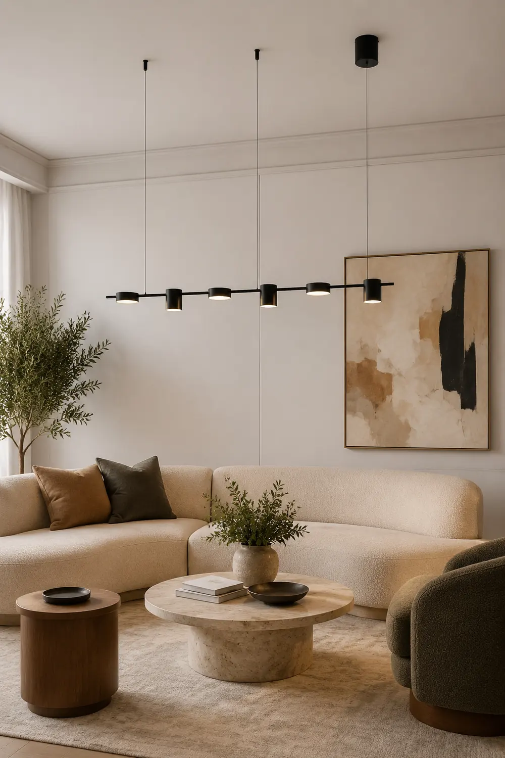 Weiss Minimalist Multi Metal Pendant Light, Black/Gold - Lumpaz