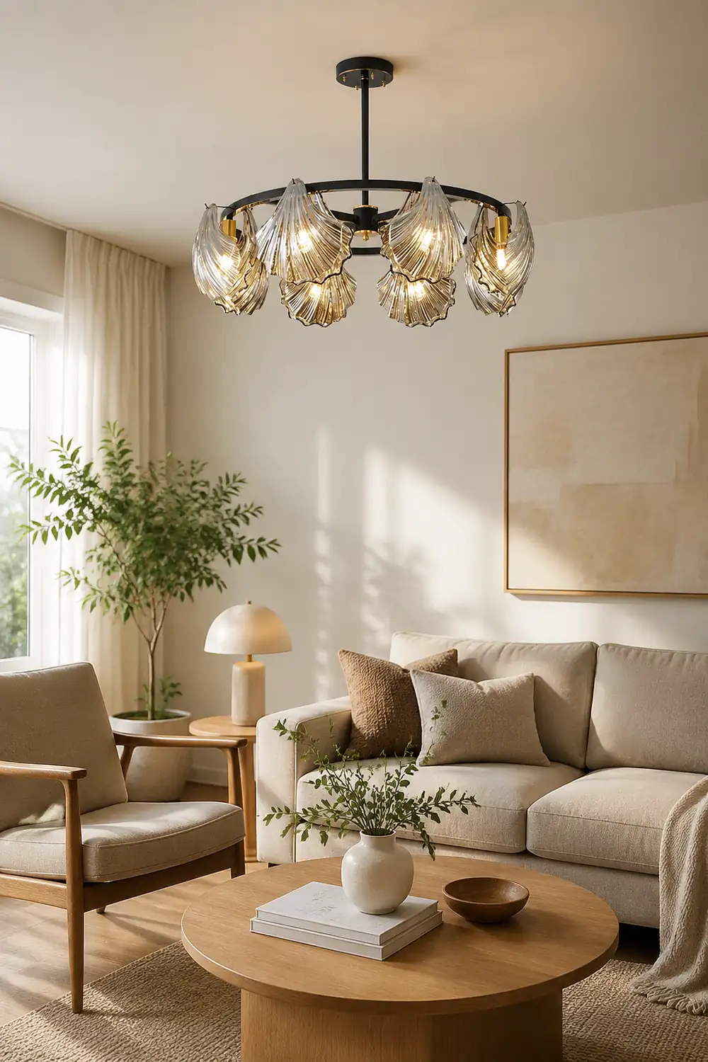 Kirsten Modern Annular Metal And Glass Pendant Light, Black/Gold - Lumpaz