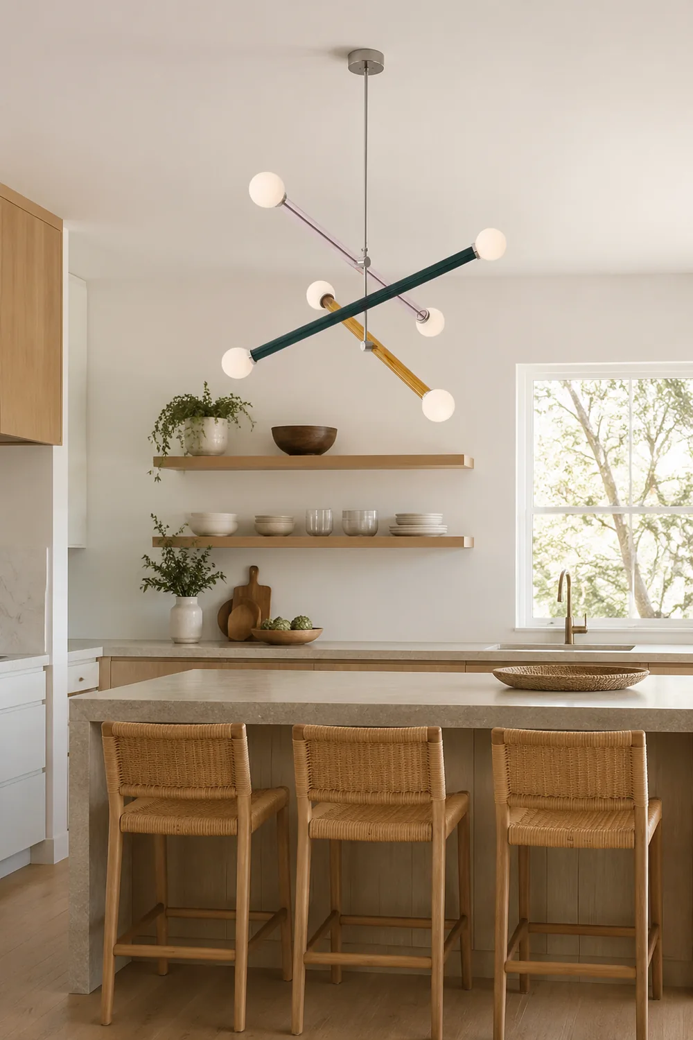 Avi Modern Metal/Glass Creative Children Bedroom Pendant Light Adjustable - Lumpaz