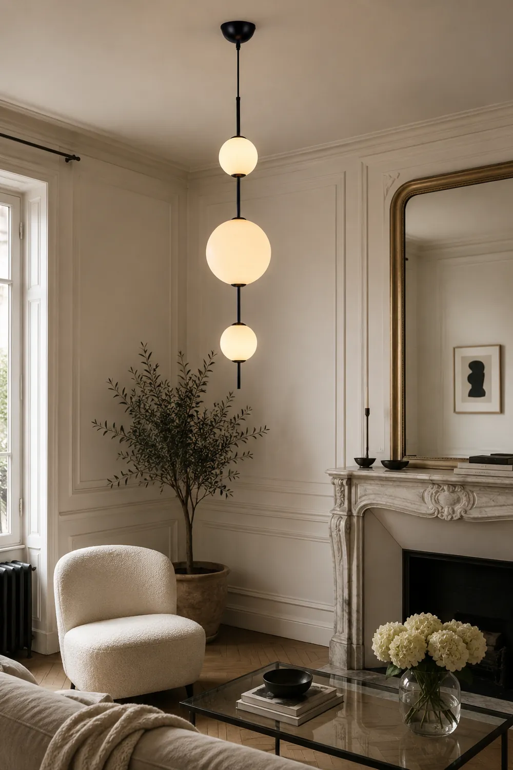 Valentina Creative Ball Pendant Light, Metal & Glass, 3 Styles - Lumpaz
