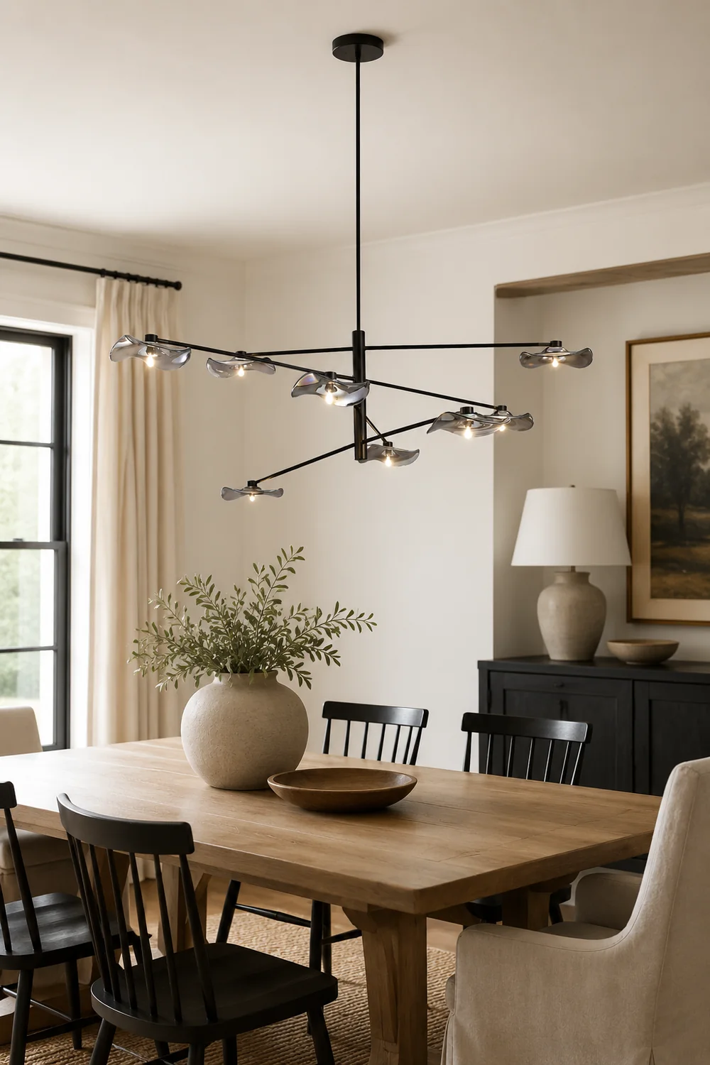 Carins Modern Branch Metal Pendant Light, Clear/Multicolor - Lumpaz