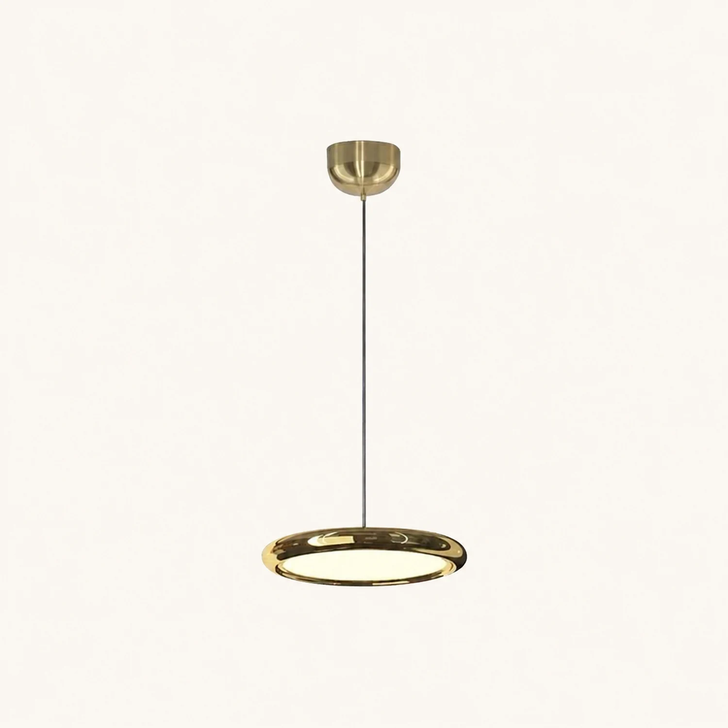 Welsh Minimalist Circular Metal Pendant Light,Silver/Gold/Rose Gold - Lumpaz