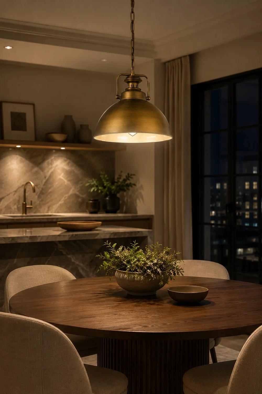 Alessio Vintage Metal Demo Industrial Rustic Pendant Light, Gold - Lumpaz