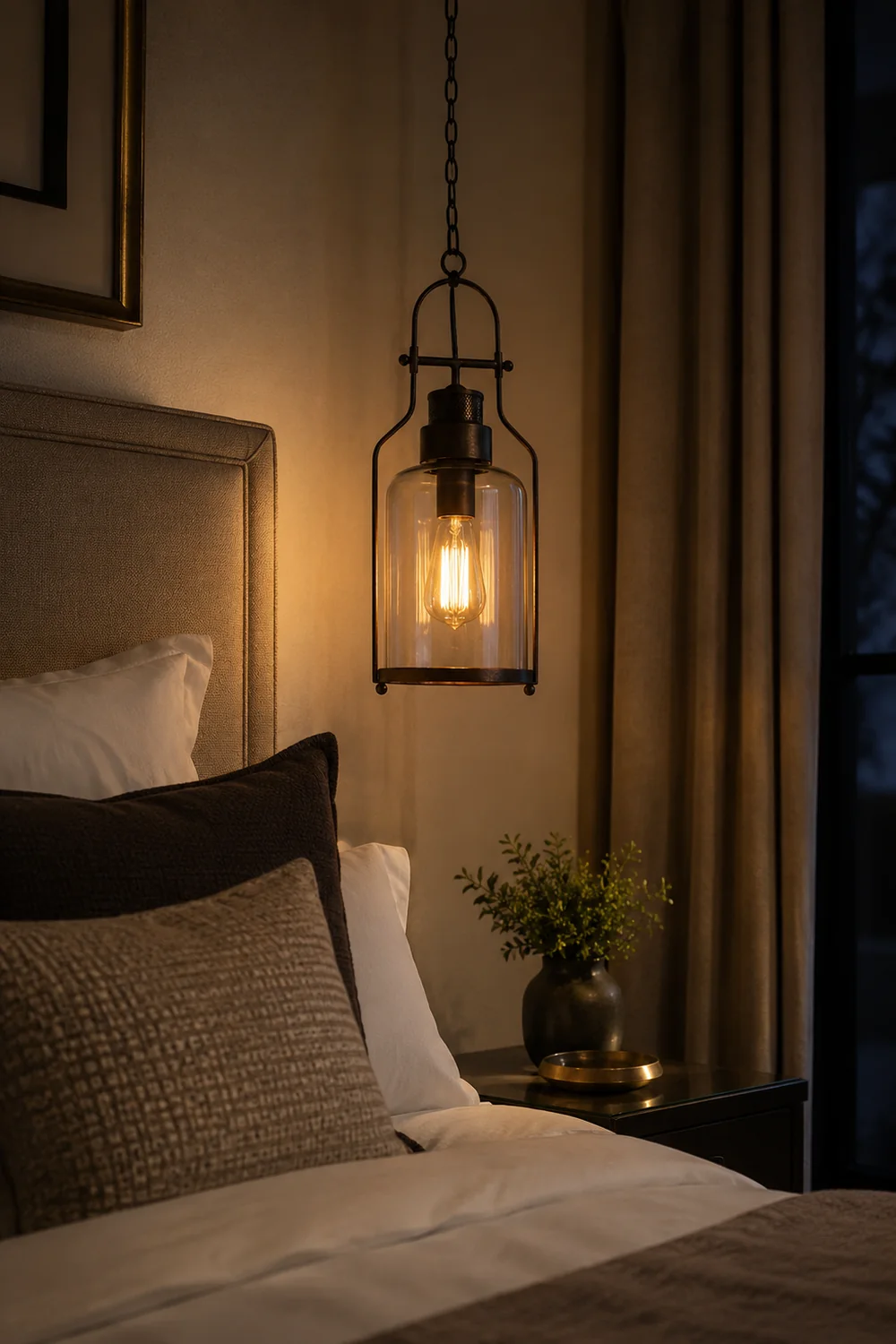 Austin Vintage Industrial Pendant Light, Black/Rust - Lumpaz