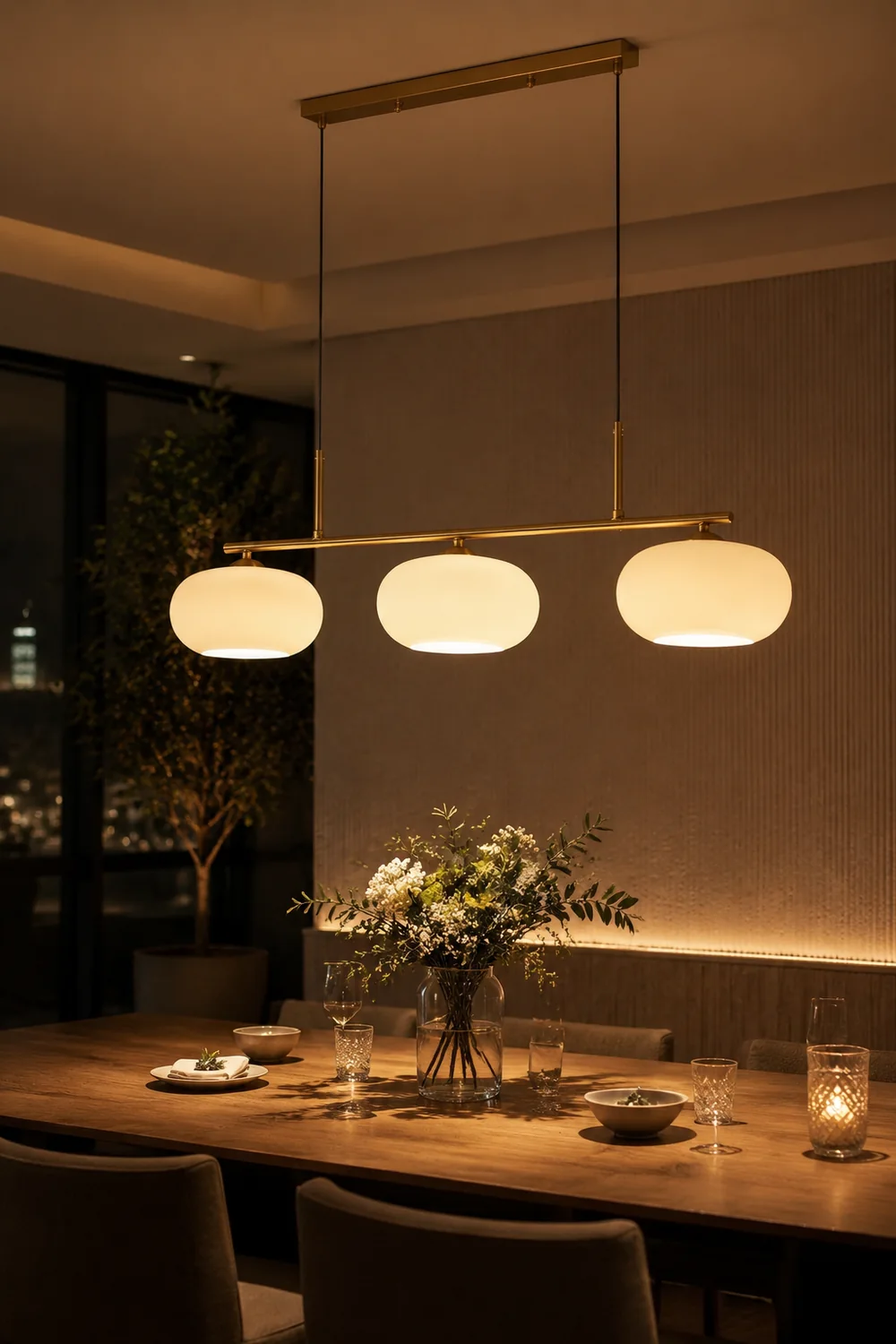Hailie Cream Cluster Pendant Light, 3 Heads - Lumpaz