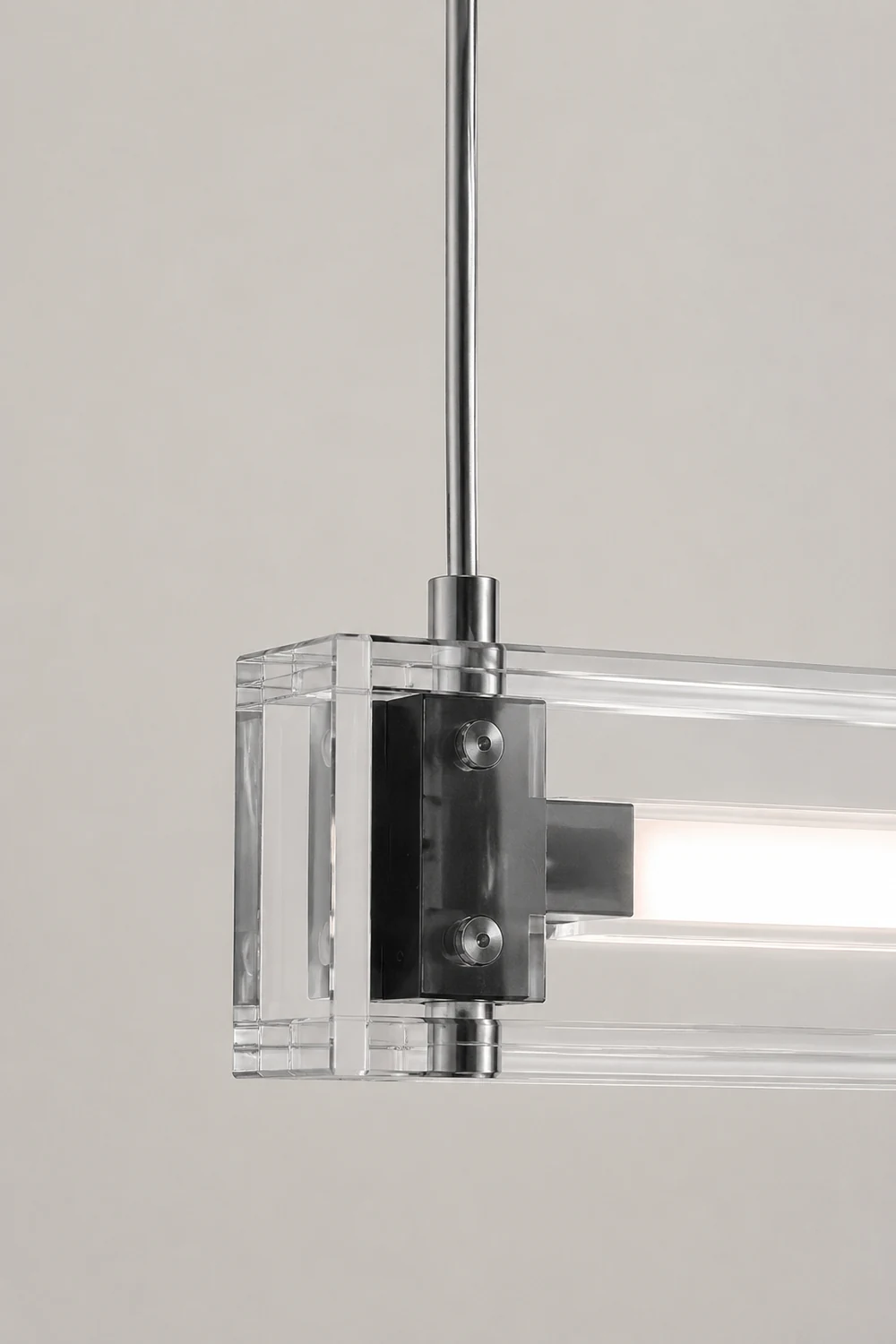 Edge Minimalist Linear Metal Pendant Light,White - Lumpaz