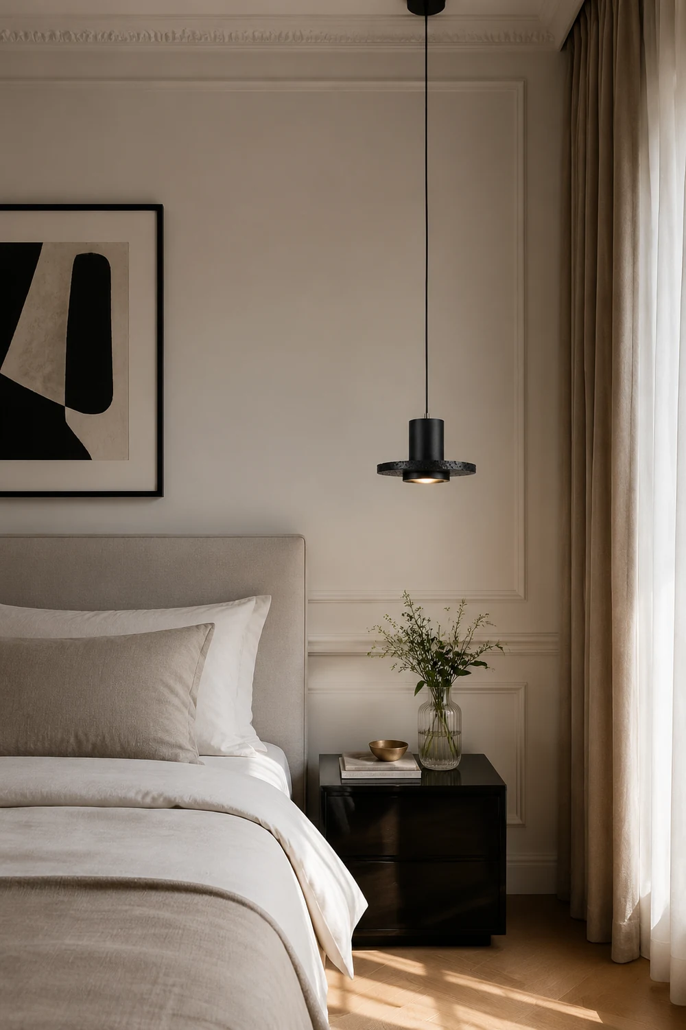 Zaid Black Designer Post-Modern Pendant Light - Lumpaz