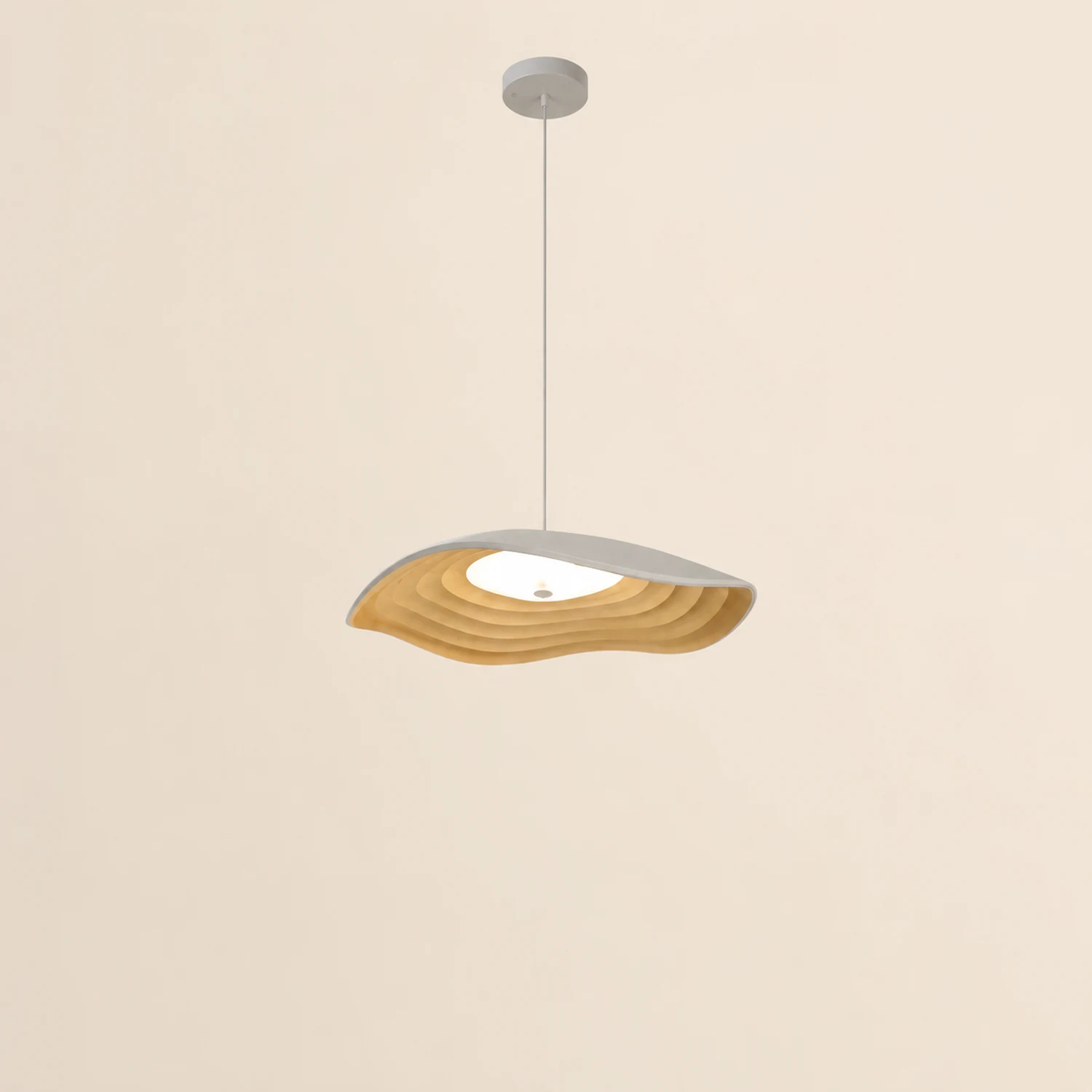 Carins Wabi-Sabi Resin LED Pendant Light, White/Orange/Black - Lumpaz