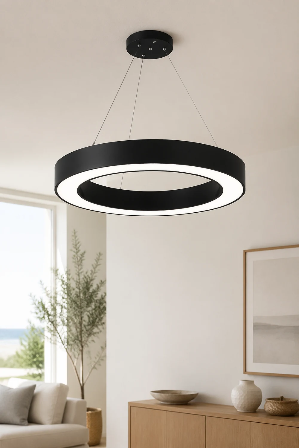 Arisha Minimalist Ring Acrylic Pendant Light Bedroom/Living Room - Lumpaz