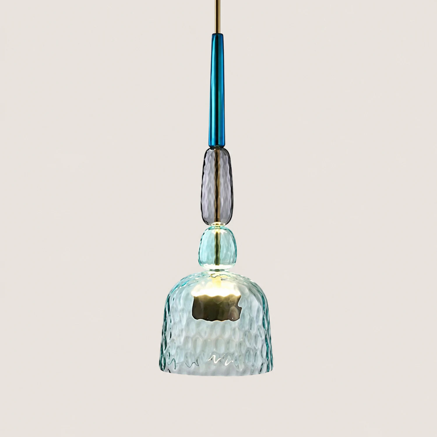 Hailie Modern Cup Glass Pendant Light, Colorful Bedroom, Living Room - Lumpaz