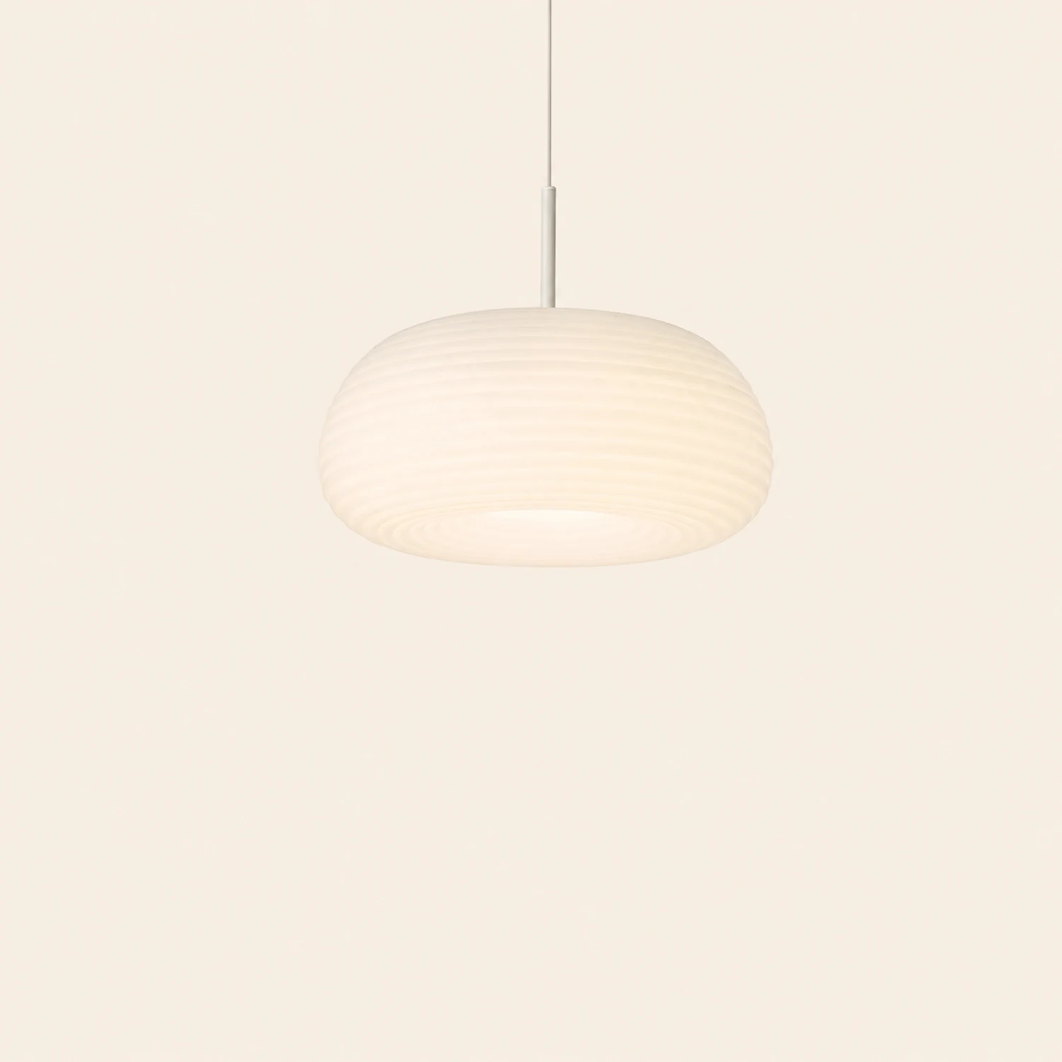 Renée Drum Shape White Pendant Light, Metal & Acrylic - Lumpaz