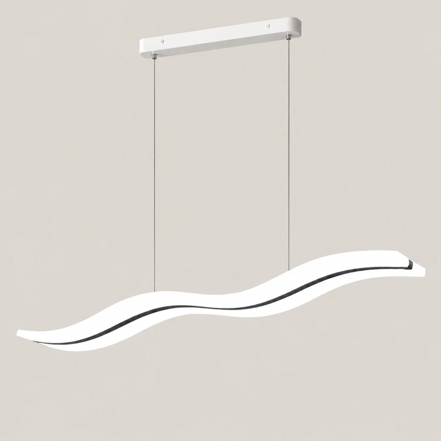 Minimalist Wave Wavy Pendant Light, 38.5" - Lumpaz