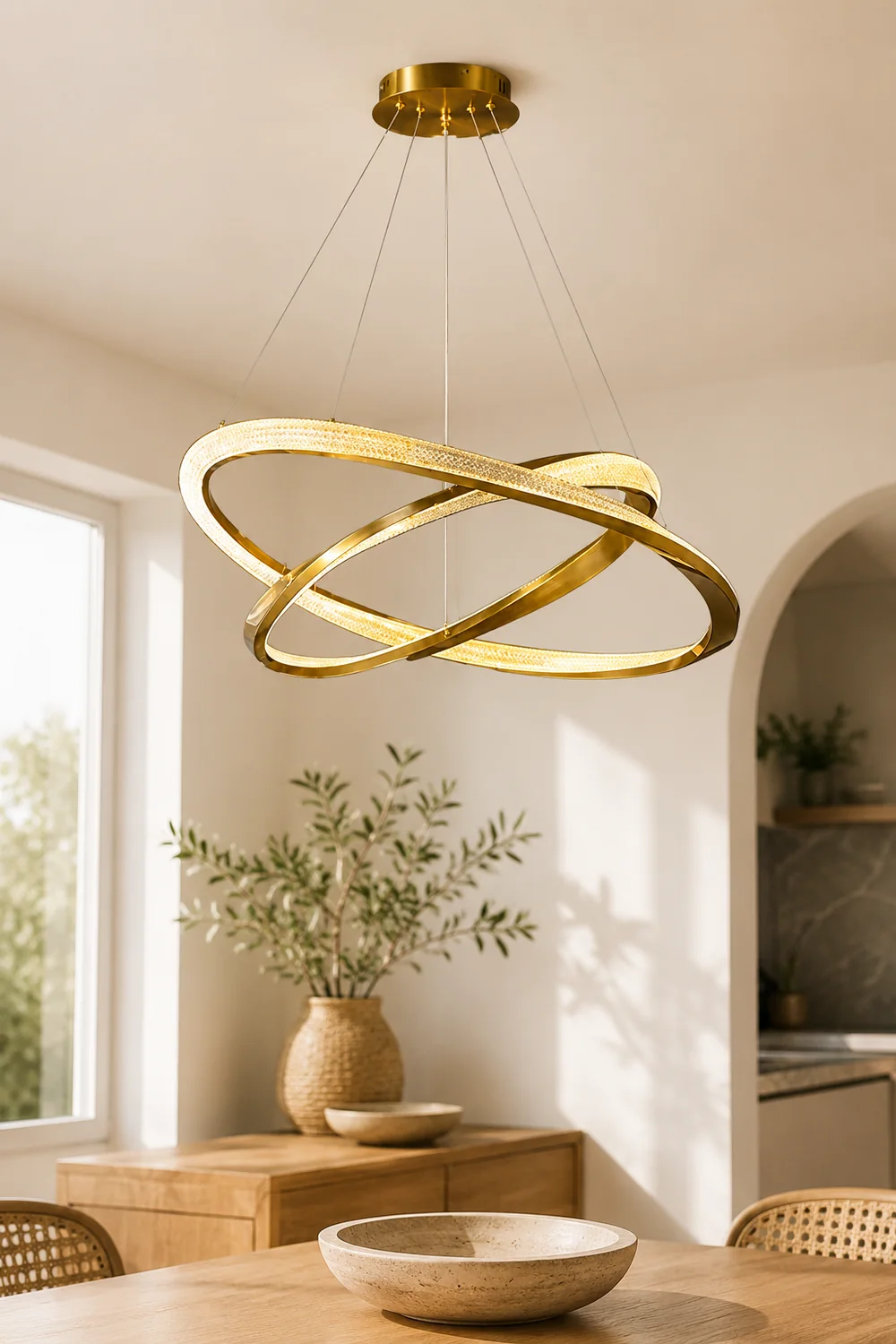 Kirsten Pendant Light, Aluminium & Arcylic, 1/2 Rings, 2 Color - Lumpaz