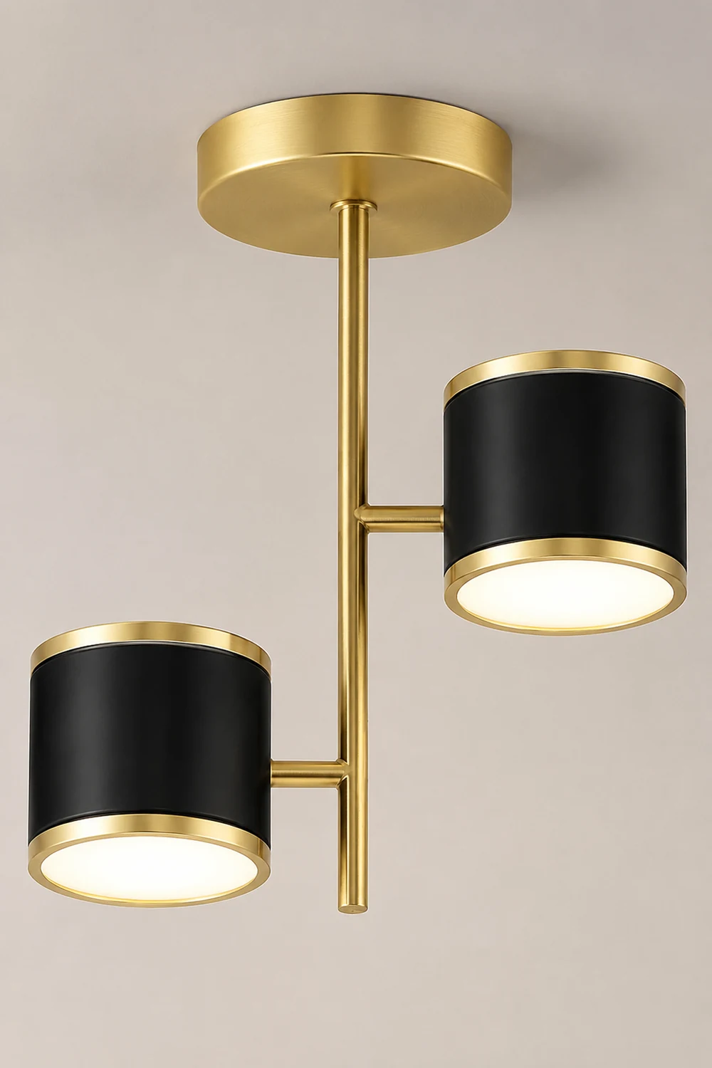 Madina Modern Ceiling Light Starry LED Flush Mount Black/Gold Corridor - Lumpaz