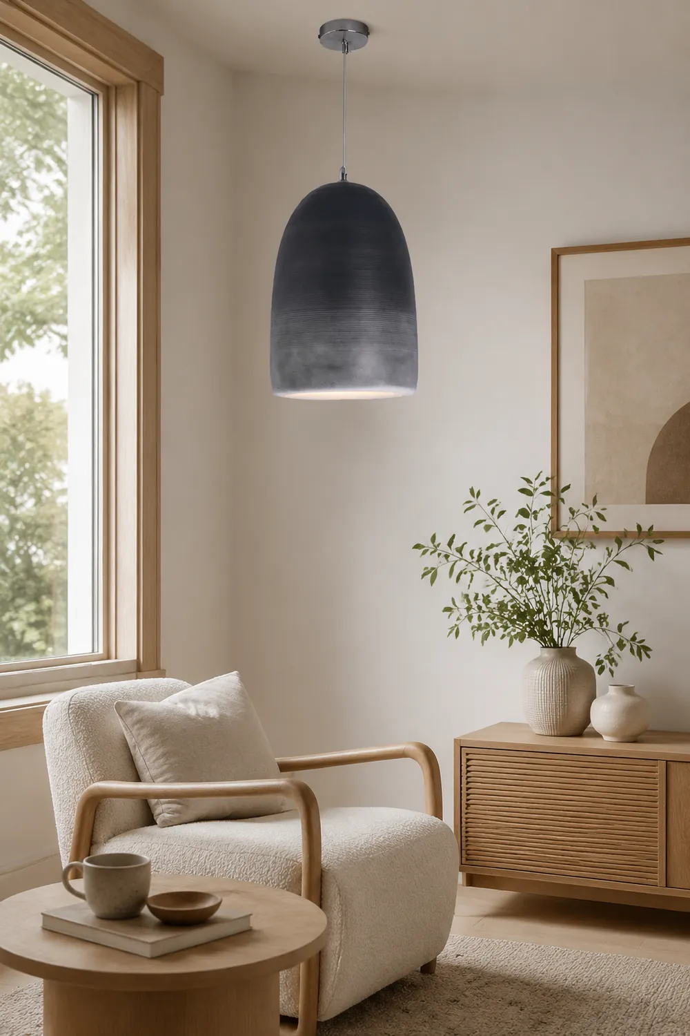 Zaid Rock Art Deco Pendant Light, 3 Color - Lumpaz