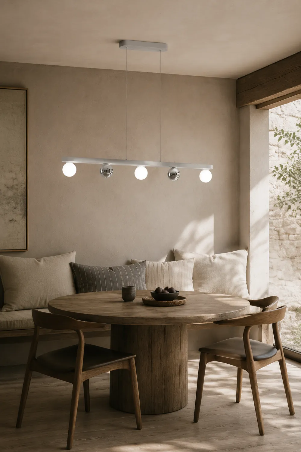 Valentina Pendant Light Multi Globe Modern, Metal/Acrylic, Silver, Dining Room - Lumpaz