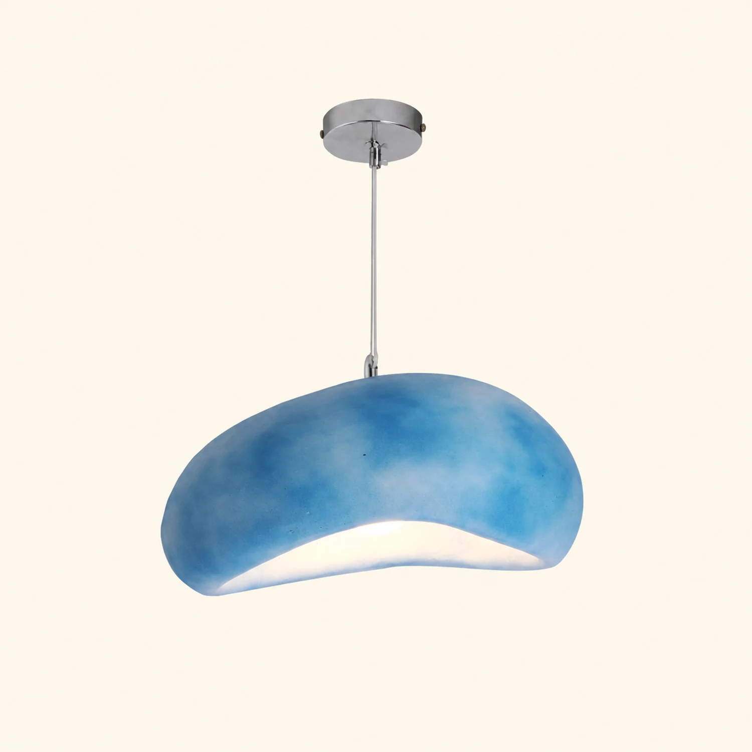 Byers Wabi Sabi Bread Shape Resin Pendant Light, 4 Color - Lumpaz