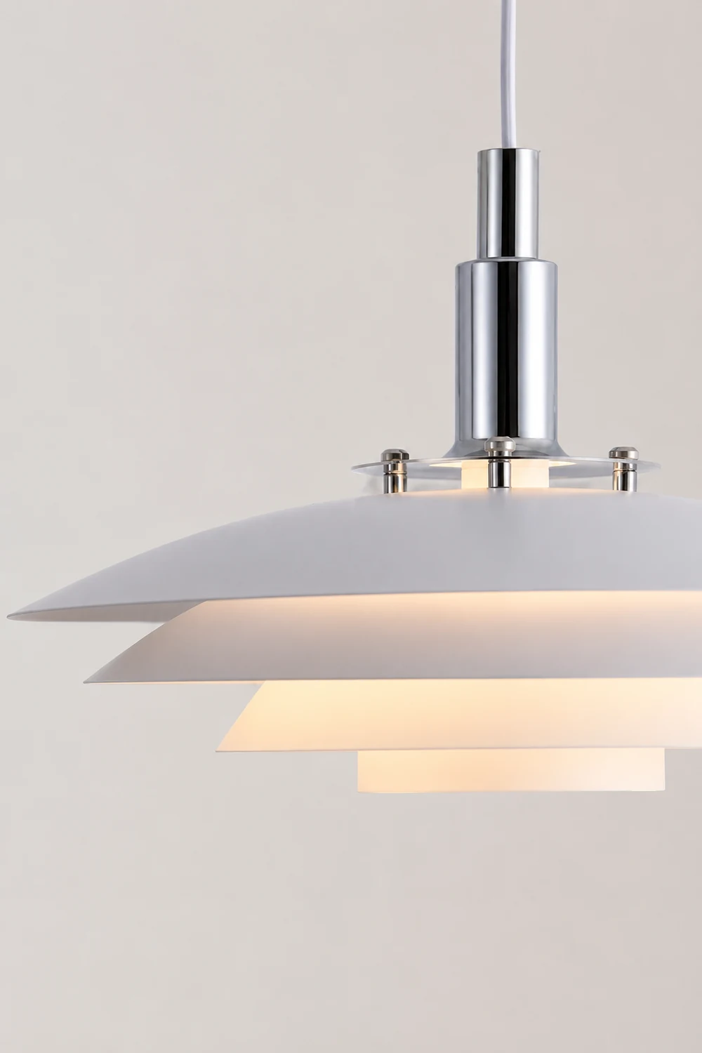 Morandi Modern Frisbee Shaped Metal Pendant Light, Black/White - Lumpaz