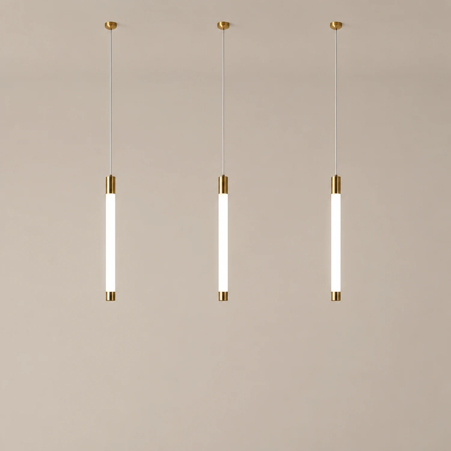 Edge Pendant Light Linear Modern/Minimalist, Acrylic, White, Living Room - Lumpaz