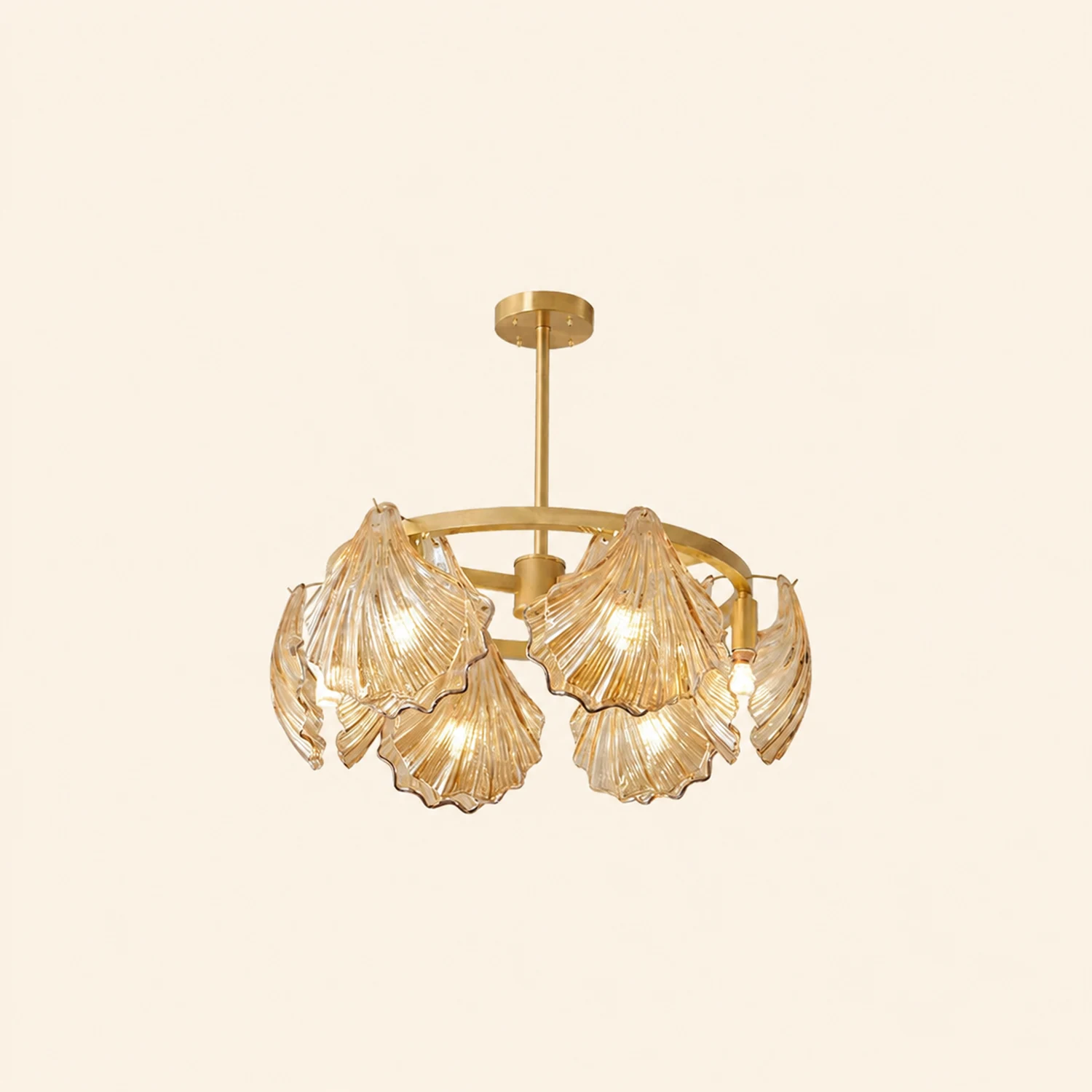 Kirsten Modern Annular Metal And Glass Pendant Light, Black/Gold - Lumpaz