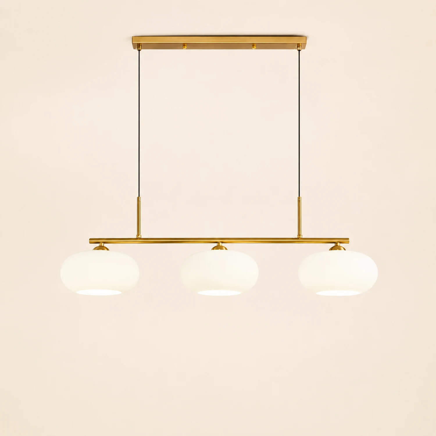 Hailie Cream Cluster Pendant Light, 3 Heads - Lumpaz