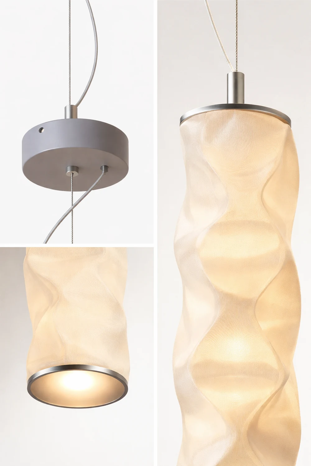 Nazifa Unique Modern Strip Pendant Light, Dining Room/Bedside - Lumpaz